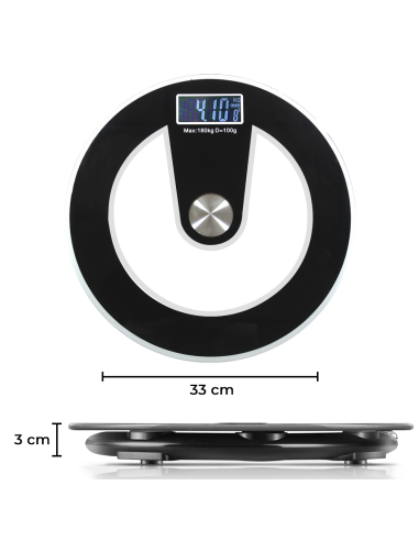 Pèse-personne électronique digital en verre...