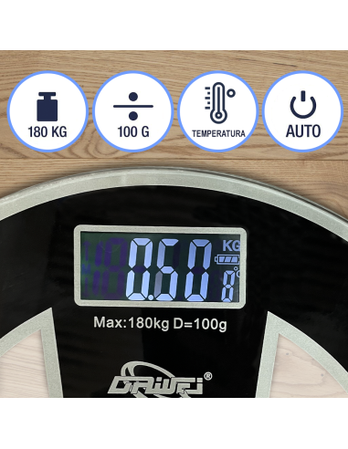 Pèse-personne électronique digital en verre...