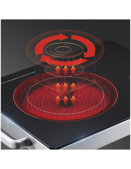 Table cuisson induction électrique portable 2200W avec commandes tactiles LED