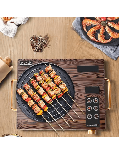 Table cuisson induction électrique portable 2200W avec commandes tactiles LED