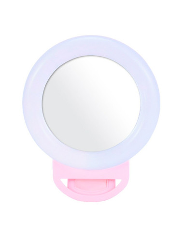 Selfie Ring Light Smartphone avec Pince Flash LED RGB Portable Ring Light