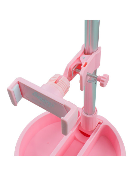 Miroir éclairé pour smartphone avec anneau lumineux LED polyvalent