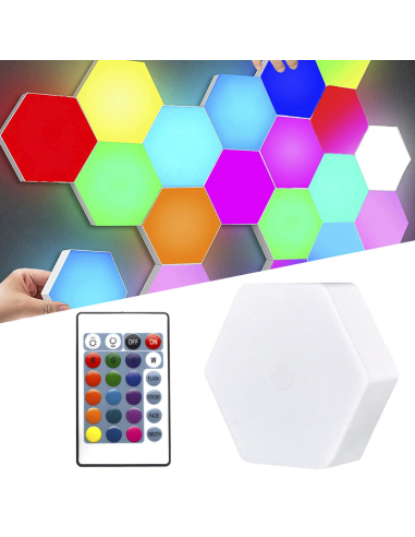 3pcs RGB Hexagonal LED Light Spots Applique...