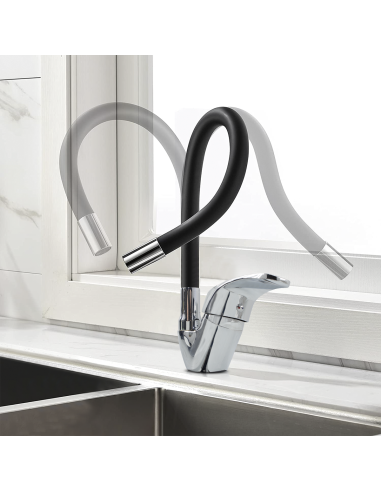 Robinet mitigeur flexible pivotant pour évier...