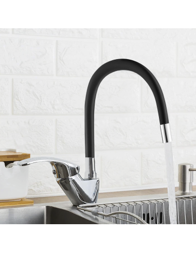 Robinet mitigeur flexible pivotant pour évier...