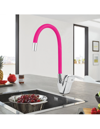 Robinet mitigeur flexible pivotant pour évier...