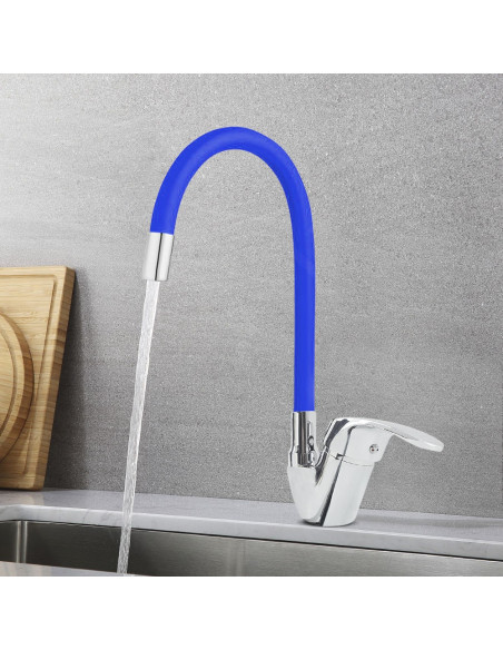 Robinet mitigeur flexible pivotant pour évier de cuisine