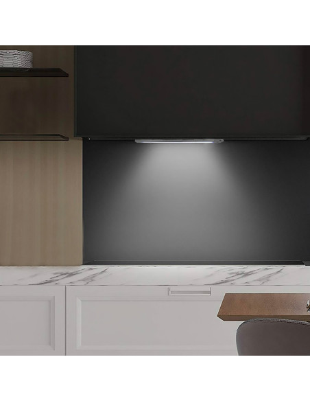 Réglette 28 LED lumière blanche armoire 38cm détecteur mouvement rechargeable