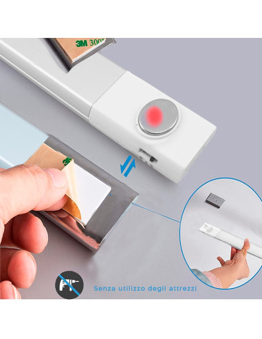 Strip 38 LED lumière chaude placard 48cm...