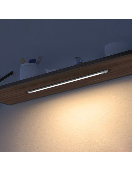 Strip 38 LED lumière chaude placard 48cm détecteur de mouvement rechargeable USB