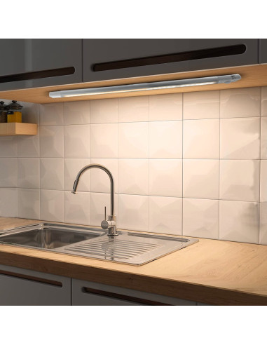 Bande lumière chaude 48 LED armoire 58 cm avec...