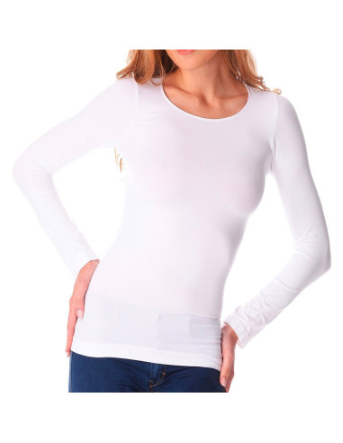 T-shirt thermique ALEX coupe cintrée femme intérieur polaire  Manches Longues