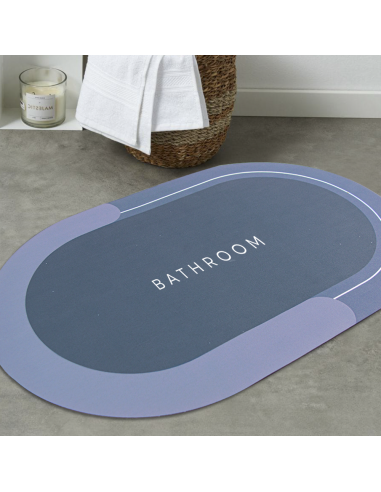 Tapis de bain ovale antidérapant 43x67cm en...