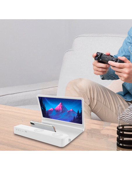 Loupe 3D amplificateur audio et vidéo pour smartphone avec support