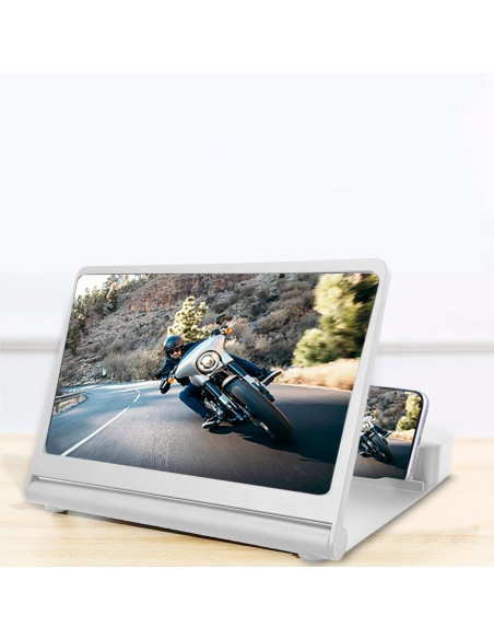 Loupe 3D amplificateur audio et vidéo pour smartphone avec support