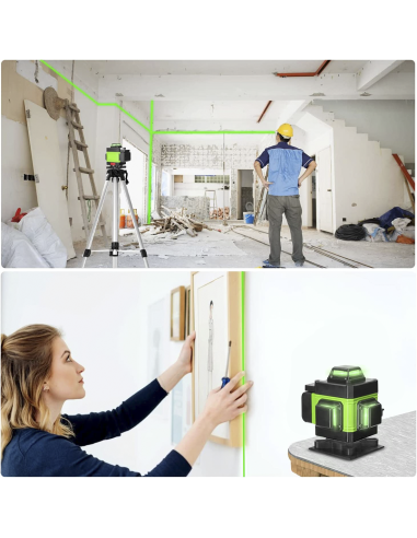 Niveau Laser Vert Croix 16 Lignes...