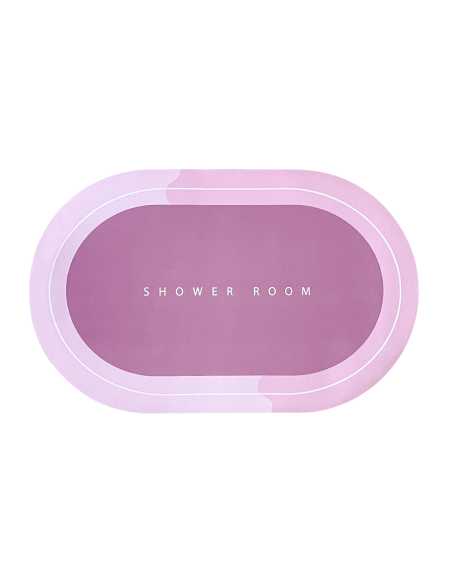 Tapis de douche antidérapant Oval ROSE 43x67cm Microfibre absorbante