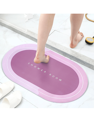 Tapis de douche antidérapant Oval ROSE 43x67cm...