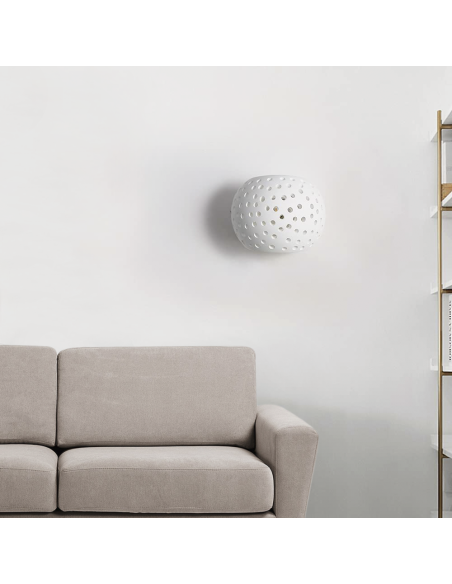 Applique en plâtre G9 Plafonnier perforé double émission lumineuse