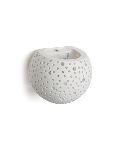 Applique en plâtre G9 Plafonnier perforé double...