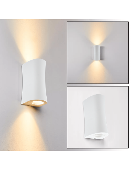 Applique murale en plâtre GU10 Montage mural Double émission lumineuse