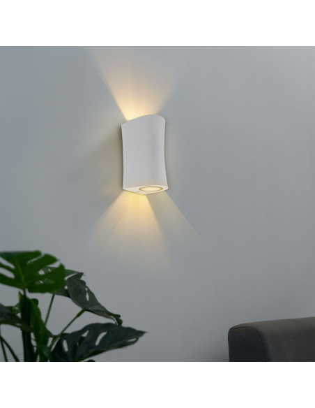 Applique murale en plâtre GU10 Montage mural Double émission lumineuse