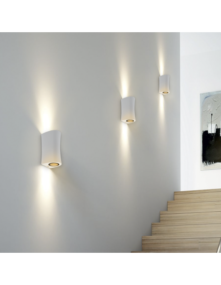 Applique murale en plâtre GU10 Montage mural Double émission lumineuse