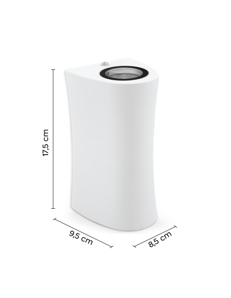 Applique murale en plâtre GU10 Montage mural Double émission lumineuse