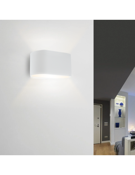 Applique en plâtre G9 Montage mural Double émission lumineuse