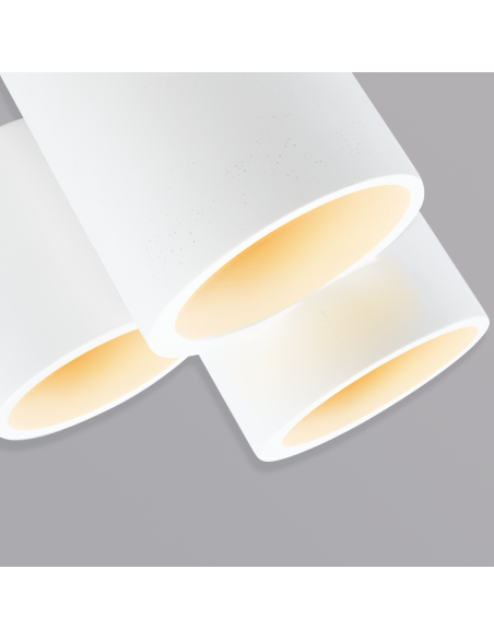 Applique murale en plâtre à peindre Plafonniers GU10 à 3 cylindres Attack