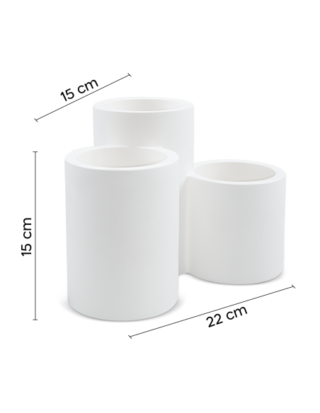 Applique murale en plâtre à peindre Plafonniers GU10 à 3 cylindres Attack