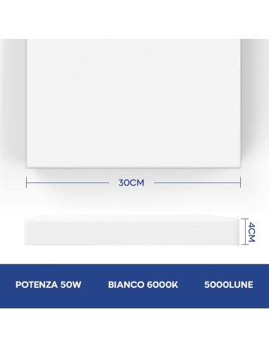 Plafonnier LED 50W Lumière Blanche 6000K Lampe...