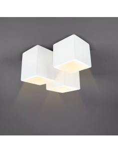 Applique murale en plâtre Pintable avec 3 plafonniers... 2