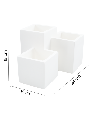 Applique murale en plâtre Pintable avec 3...