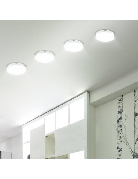 Plafonnier LED orbital 12W lumière blanche 6000K applique murale mince ronde