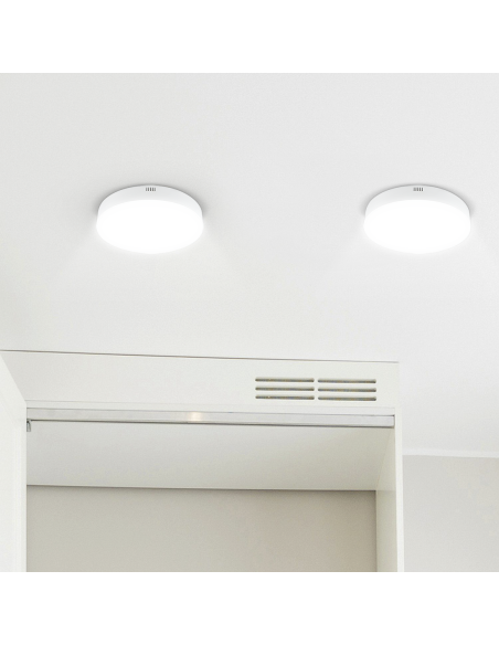 Plafonnier LED orbital 12W lumière blanche 6000K applique murale mince ronde