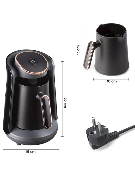 Bouilloire électrique à café turc avec cafetière à cruche Capacité 600W 4 tasses