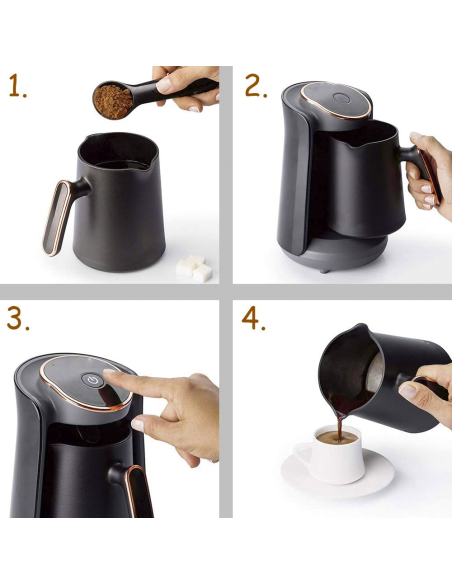 Bouilloire électrique à café turc avec cafetière à cruche Capacité 600W 4 tasses