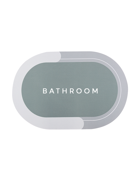 Tapis de bain ovale antidérapant 43x67cm en microfibre absorbante Douche