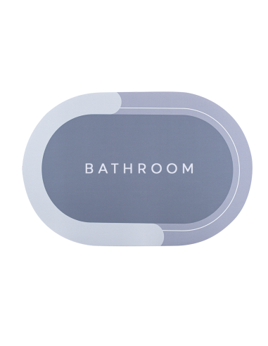 Tapis de bain ovale antidérapant 43x67cm en...