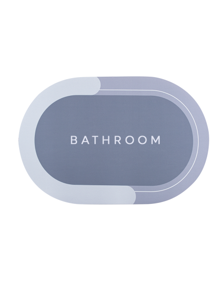 Tapis de bain ovale antidérapant 43x67cm en microfibre absorbante Douche