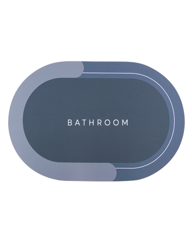 Tapis de bain ovale antidérapant 43x67cm en...