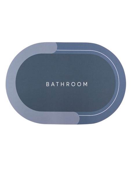 Tapis de bain ovale antidérapant 43x67cm en microfibre absorbante Douche