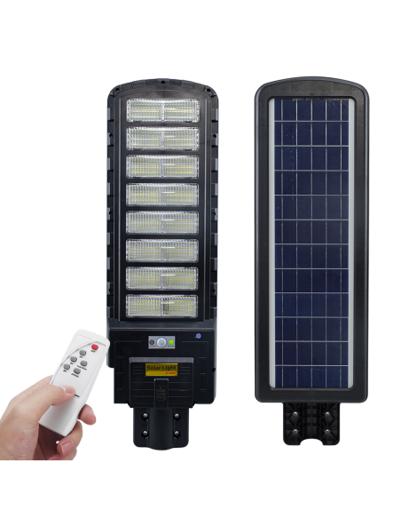 508255 Lampadaire charge solaire 800W détecteur de mouvement et télécommande