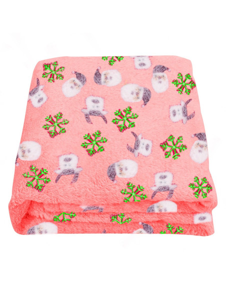 Couverture Magique Enfant Renne et Père Noël Rouge Polaire Fluorescent