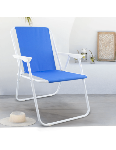 Chaise de jardin pliante en acier Sea Beach...