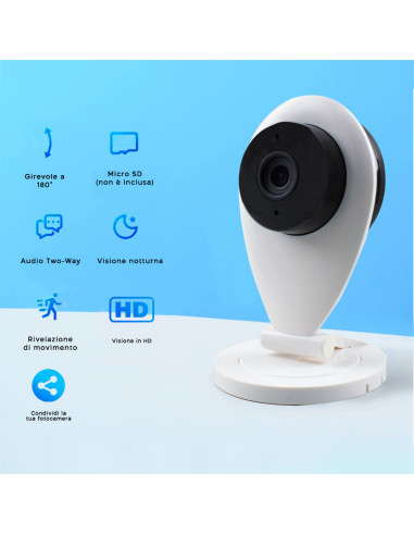 Caméra IP HD Wi-Fi P2P Vidéosurveillance...