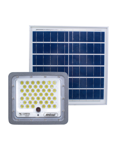 Phare LED avec caméra 5.0 MP Panneau solaire 150W Q-SX75 Chargement Wi-Fi