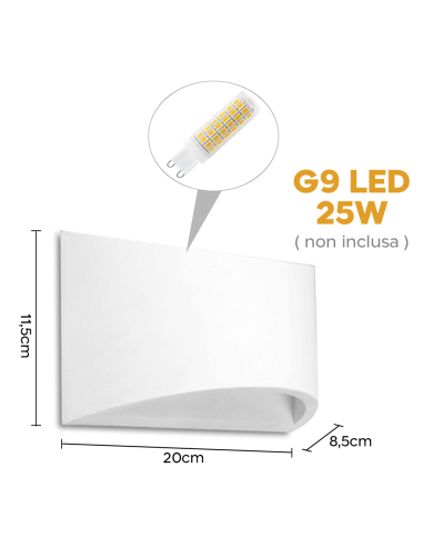 Applique murale en plâtre GS-5022 Montage mural...