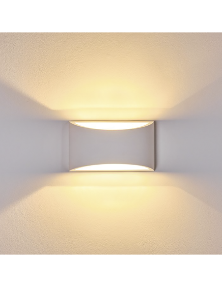 Applique murale en plâtre GS-5022 Montage mural G9 double émission lumineuse